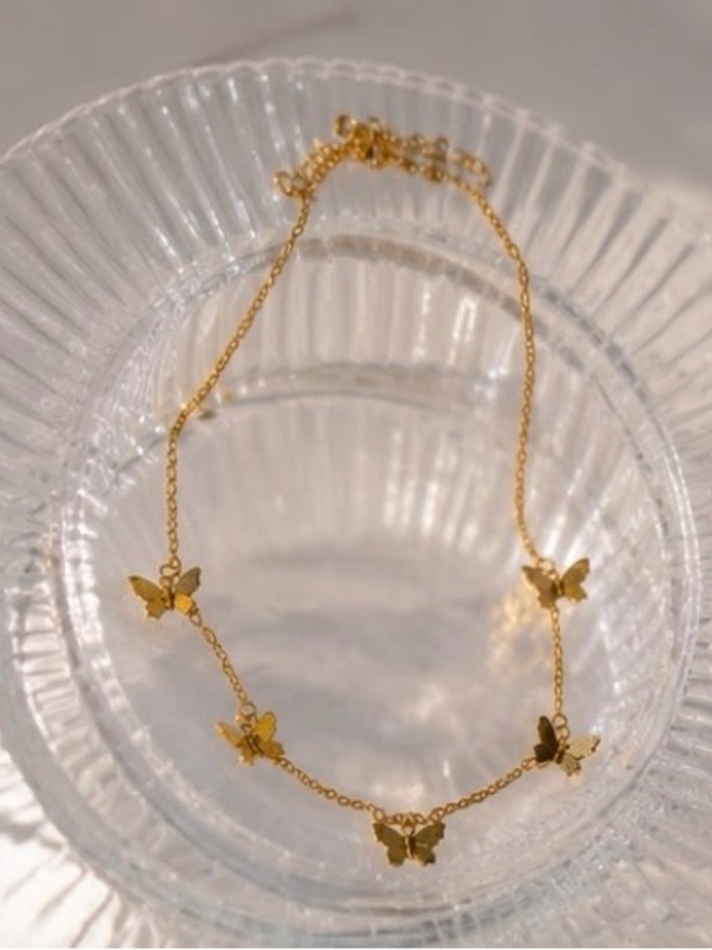 Gold Butterfly Chain Necklace - Picture 4 of 4